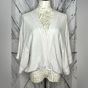 YOUNG FABULOUS & BROKE Grey Kimono Top Blouse NWT